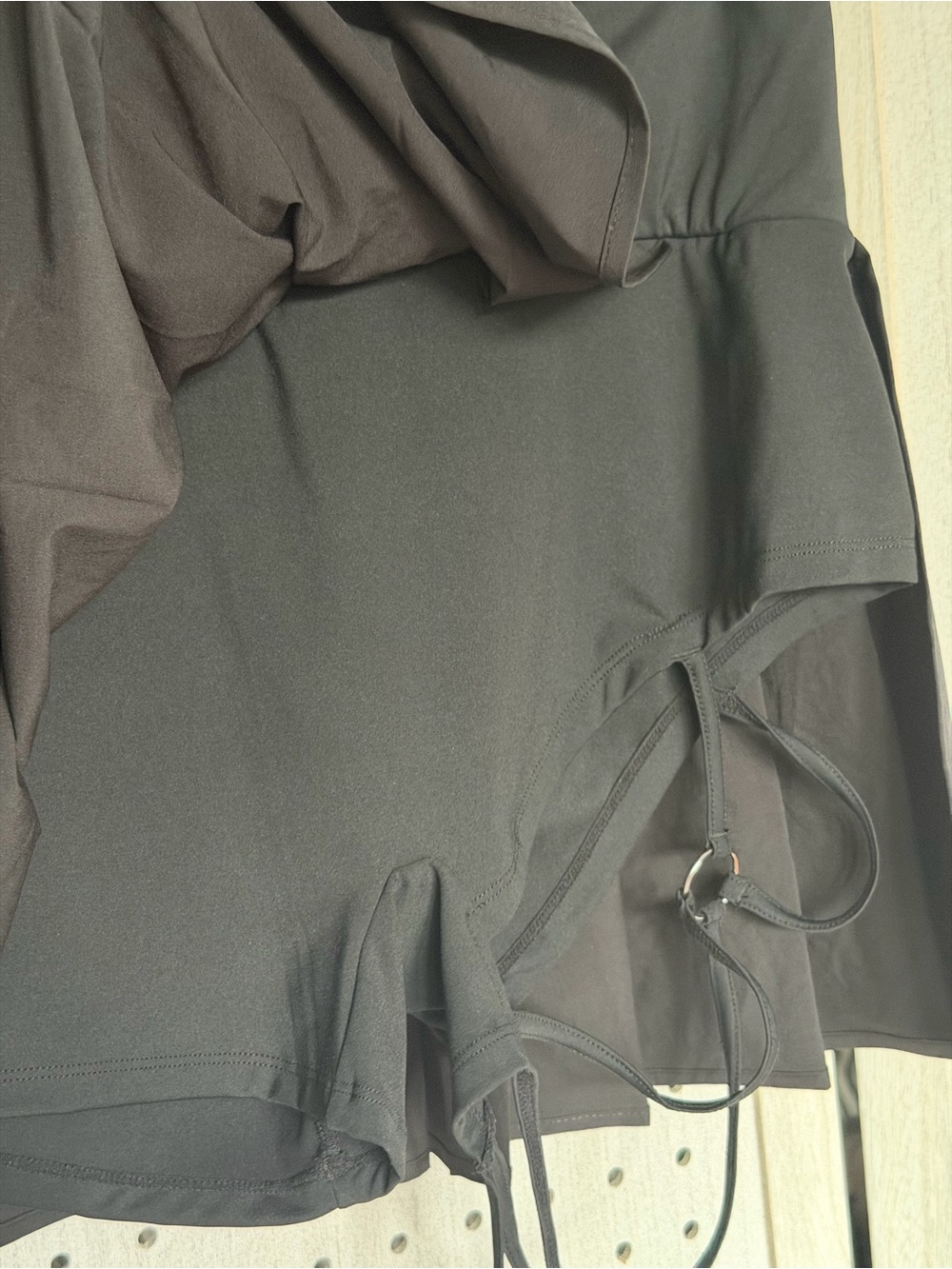 HALARA Black Pleated Athletic Skort with Built-In Shorts - Picture 3 of 10